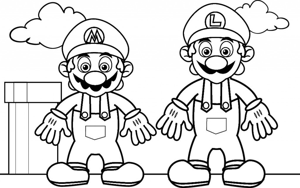 Mario Bros para colorear, pintar e imprimir