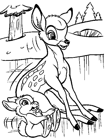 bambi para colorear