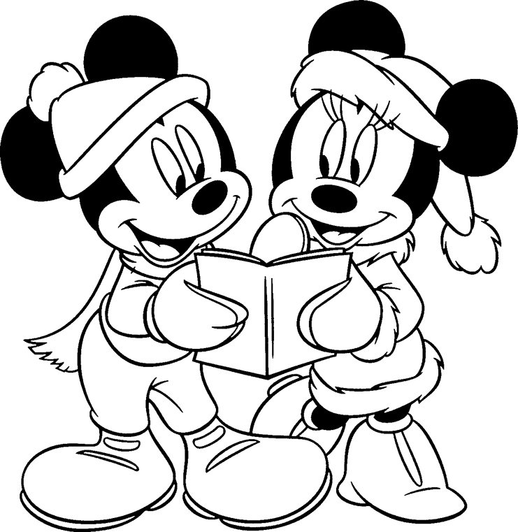 mickey y minnie para colorear