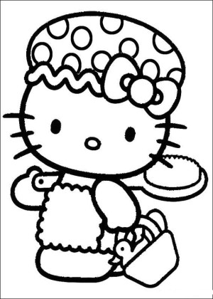 dibujo de hello kitty para colorear