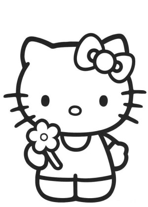 dibujo para colorear de hello kitty