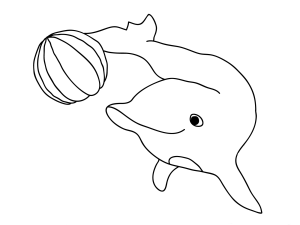 dibujos para pintar de delfines