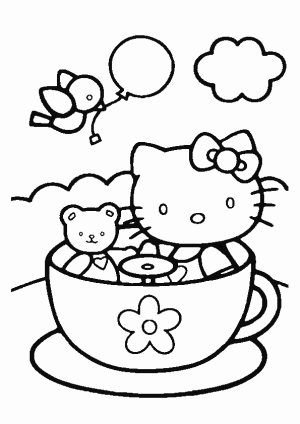 imagenes de hello kitty para colorear