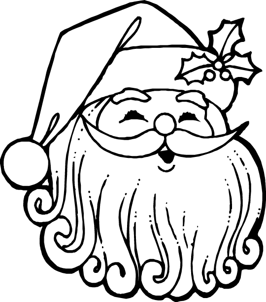 dibujos de papa noel para pintar