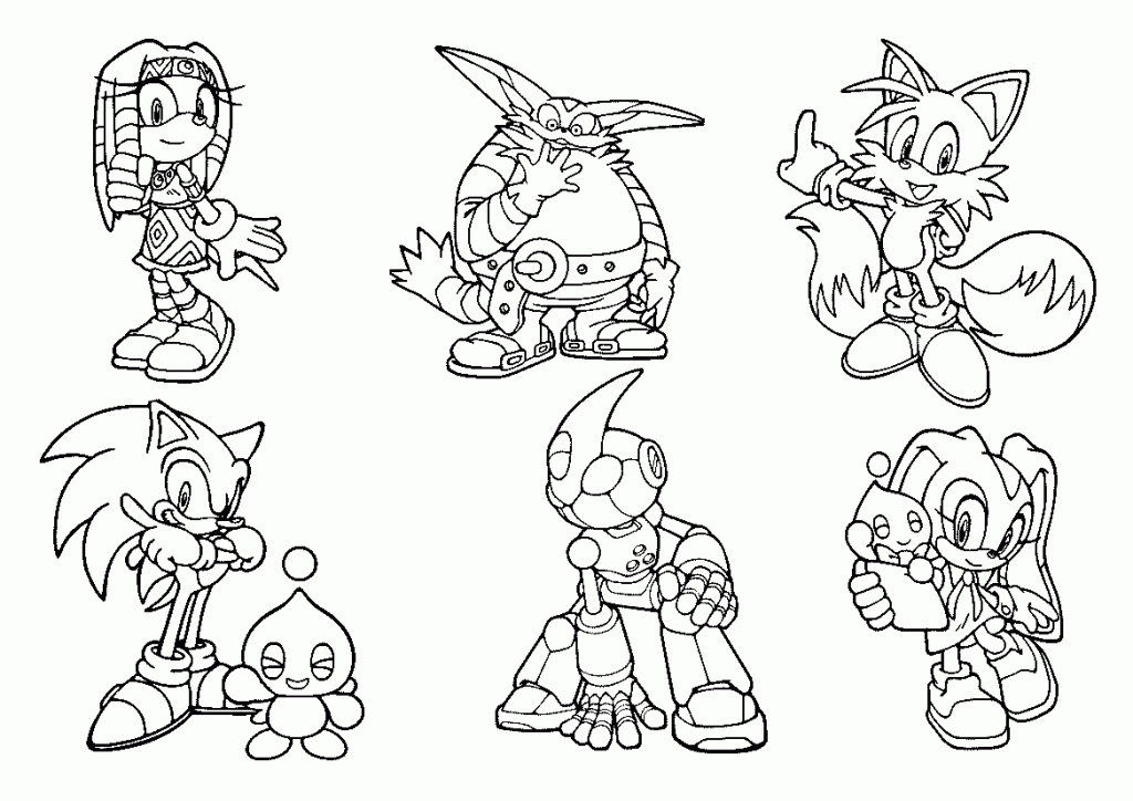 Sonic Amigos Para Colorear 