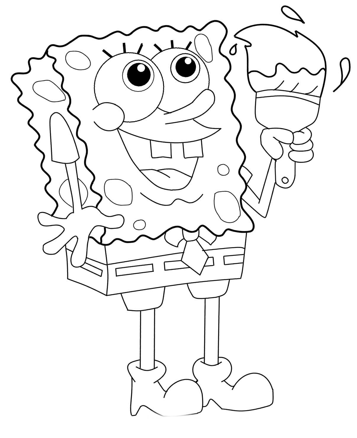 Dibujo Para Colorear De Bob Esponja In 2019 Spongebob Coloring Easy Images